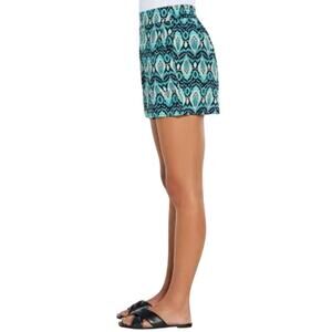Wildfox Relaxed Pull-On Geo Print Teal Shorts size Medium NEW